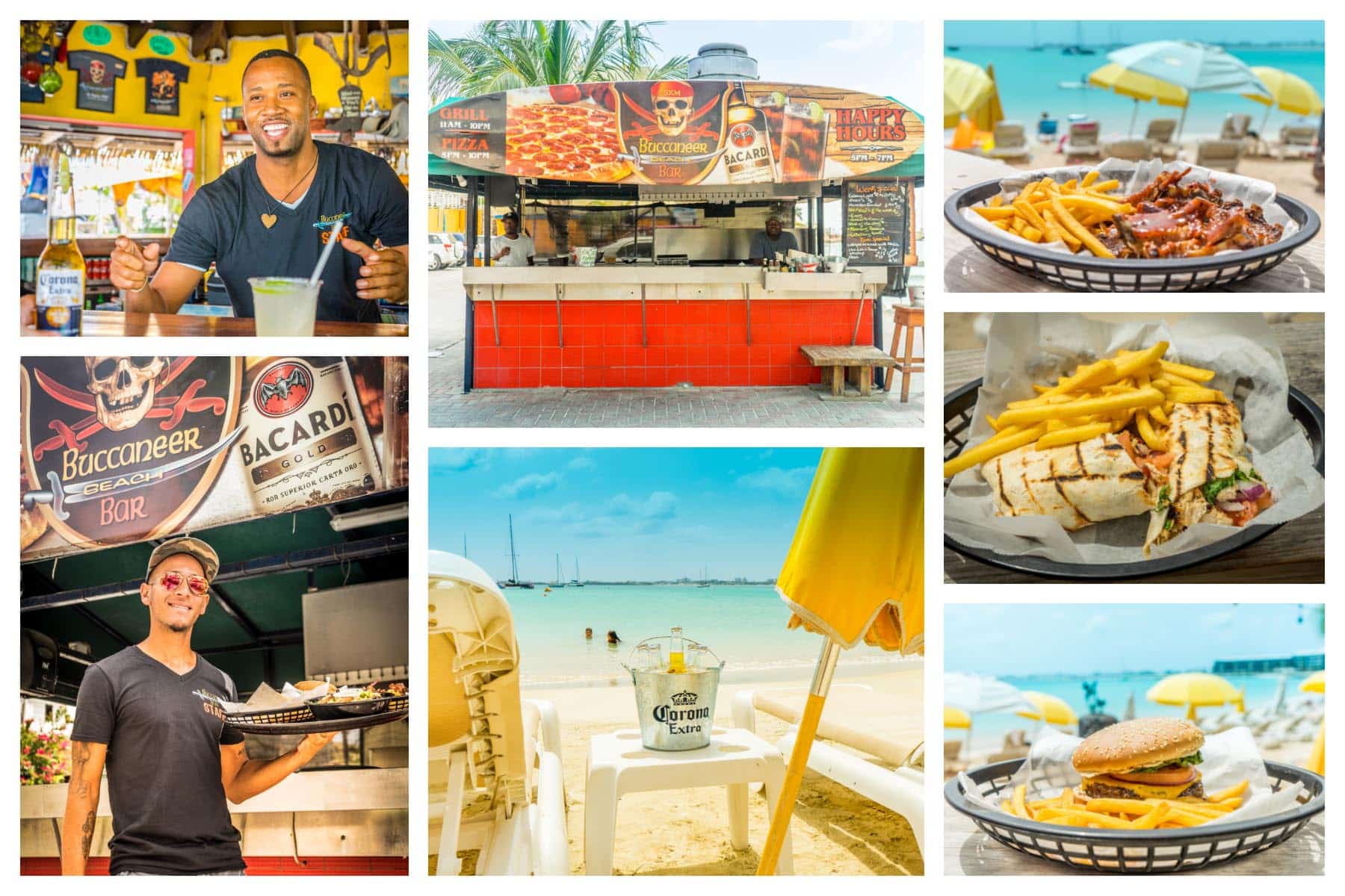 Buccaneer Beach Bar and Restaurant - Multinational Caribbean hangout right on Kimsha beach!