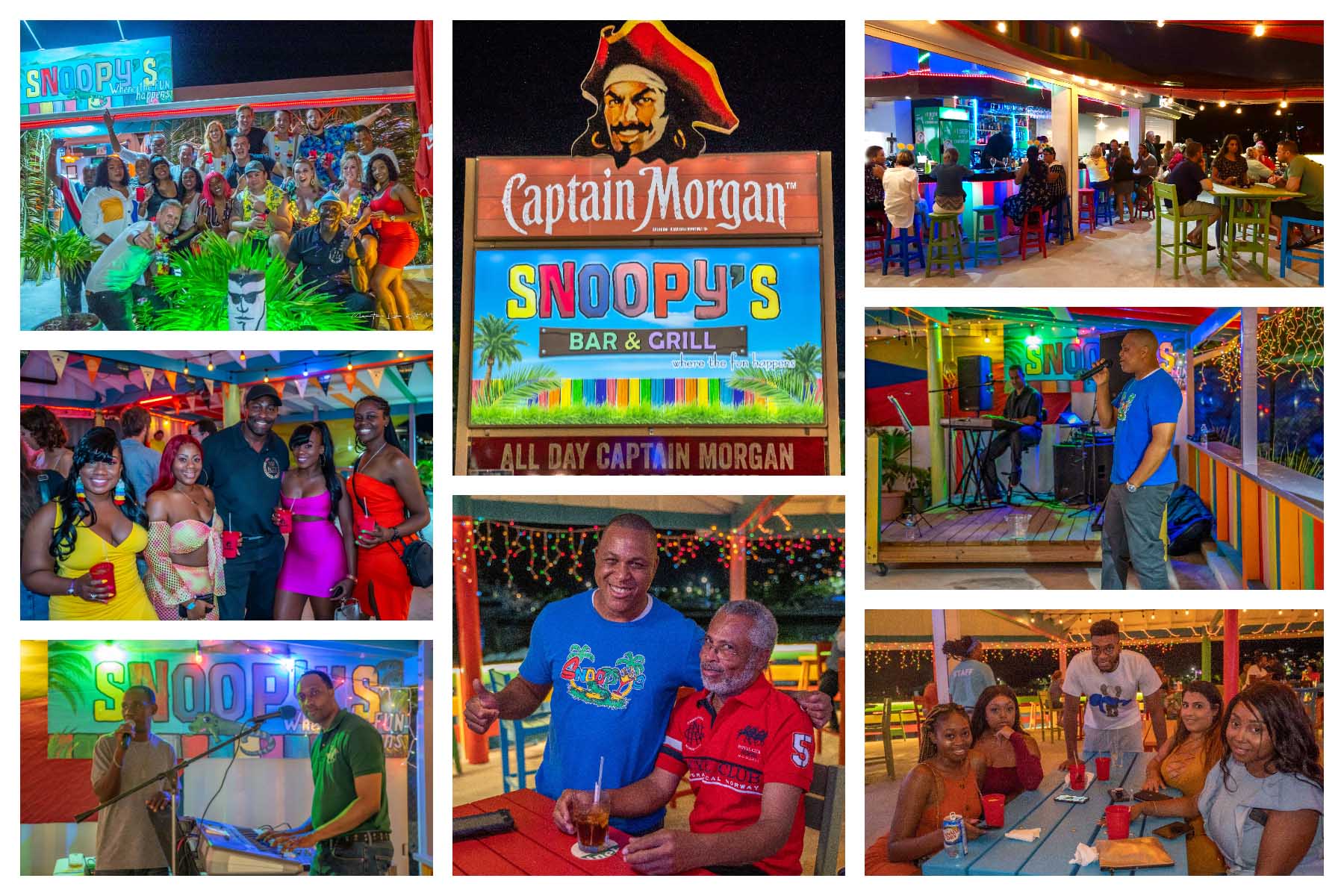 SNOOPY'S LOCATION Simpson Bay - Next to IGY Marina Entrance - Colorful Caribbean Hang-out, Karaoke, Food & Drinks. Where the Fun happens. 