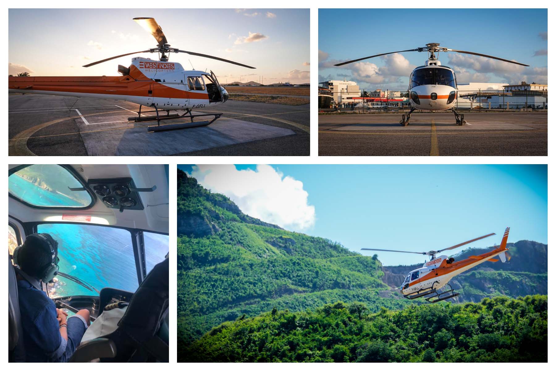 West Indies Helicopter Tour - Luxurious Comfortable Helicopter - St. Maarten / St. Martin Sightseeing tour from the Sky!