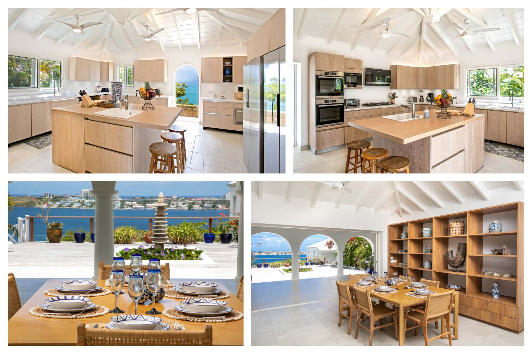 Villa Libellule | 3-5 Bedrooms, bautiful kitchen and view while eating.