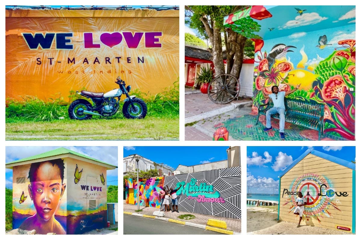 Island Wide Mural Tour - Best Art, Street, Wall and Murals - Jimmy Sheik, Mashinart, Artists SXM