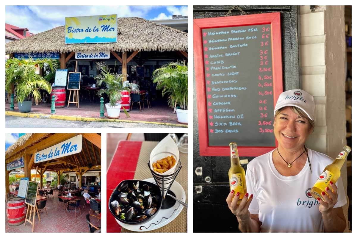 Bistro de la Mer in Marigot - Paula serving delicious Seafood, Pizza & French cuisine -Amstel Bright INTRO