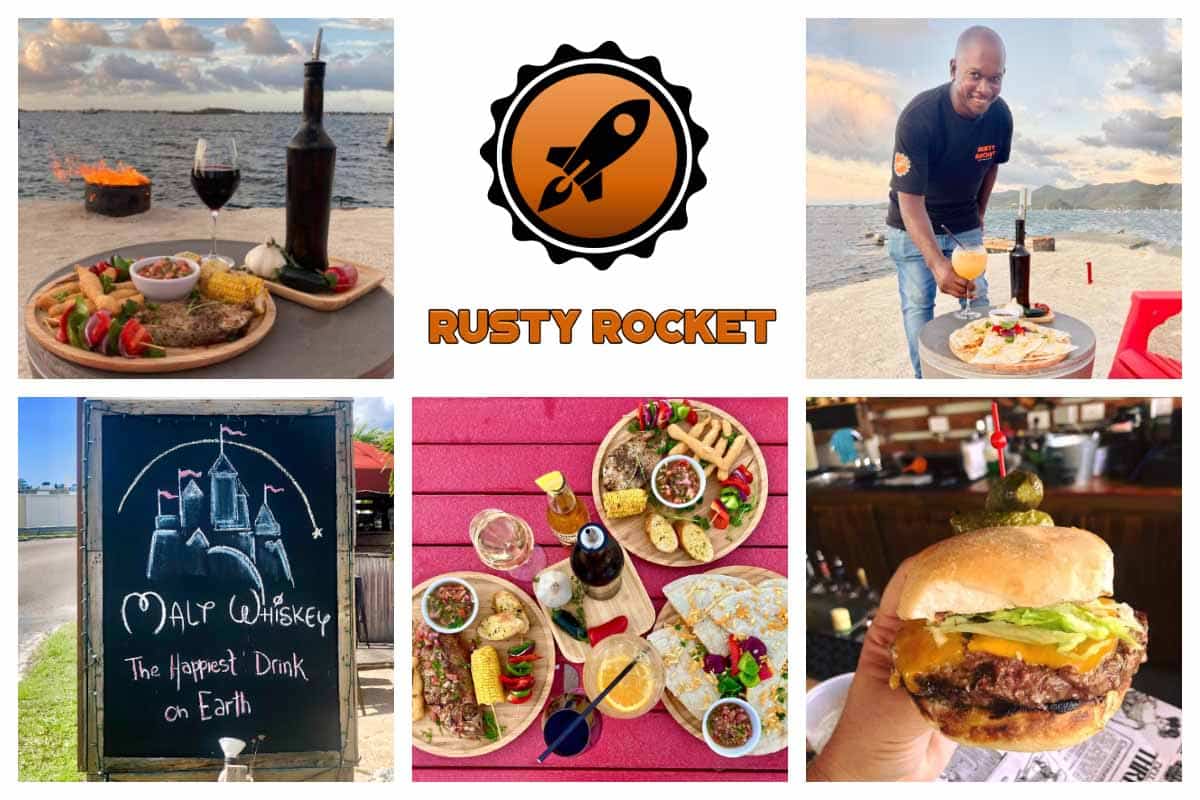 Rusty Rocket Beach Bar and Restaurant next to the Airport - Burgers, Quesadillas, Fresh Fish, Laidback Bar I