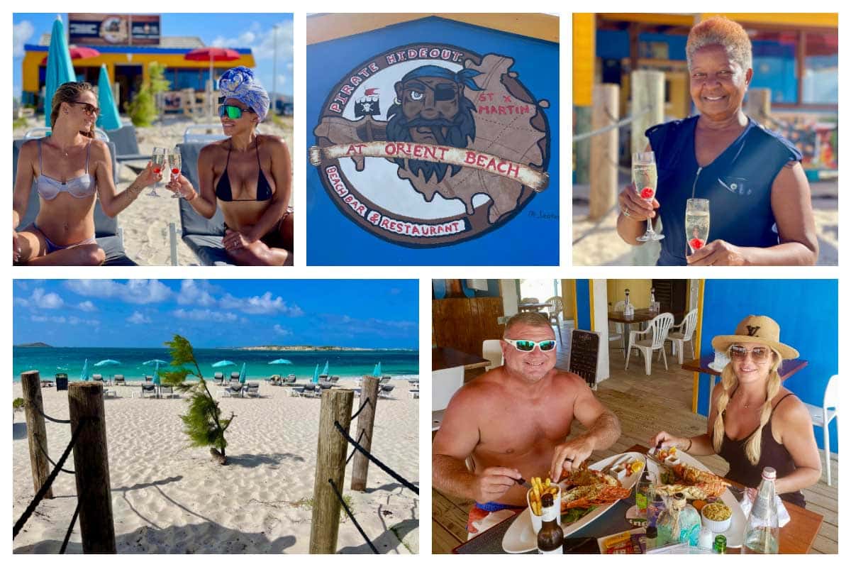 Pirate Hideout in Orient Bay Beach - Caribbean Beach Restaurant, a true local Beach Shack I