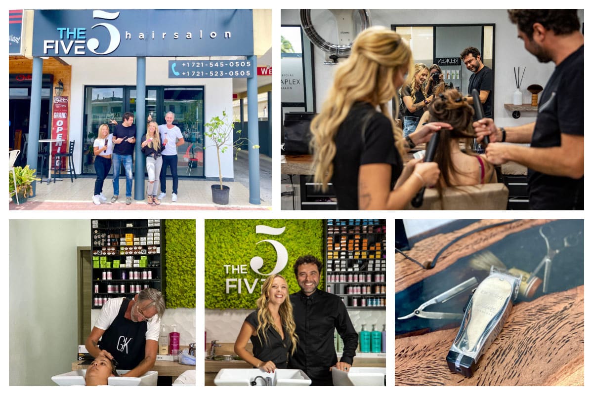 The Five Hair Salon Location: Simpson Bay, Palapa - Hair Cut, Styling, Coloring -Sint Maarten Best Hair Salon, 100% Natural Organic Hair Producs, Moroccan Oil, Kerastase, Fever Tree 