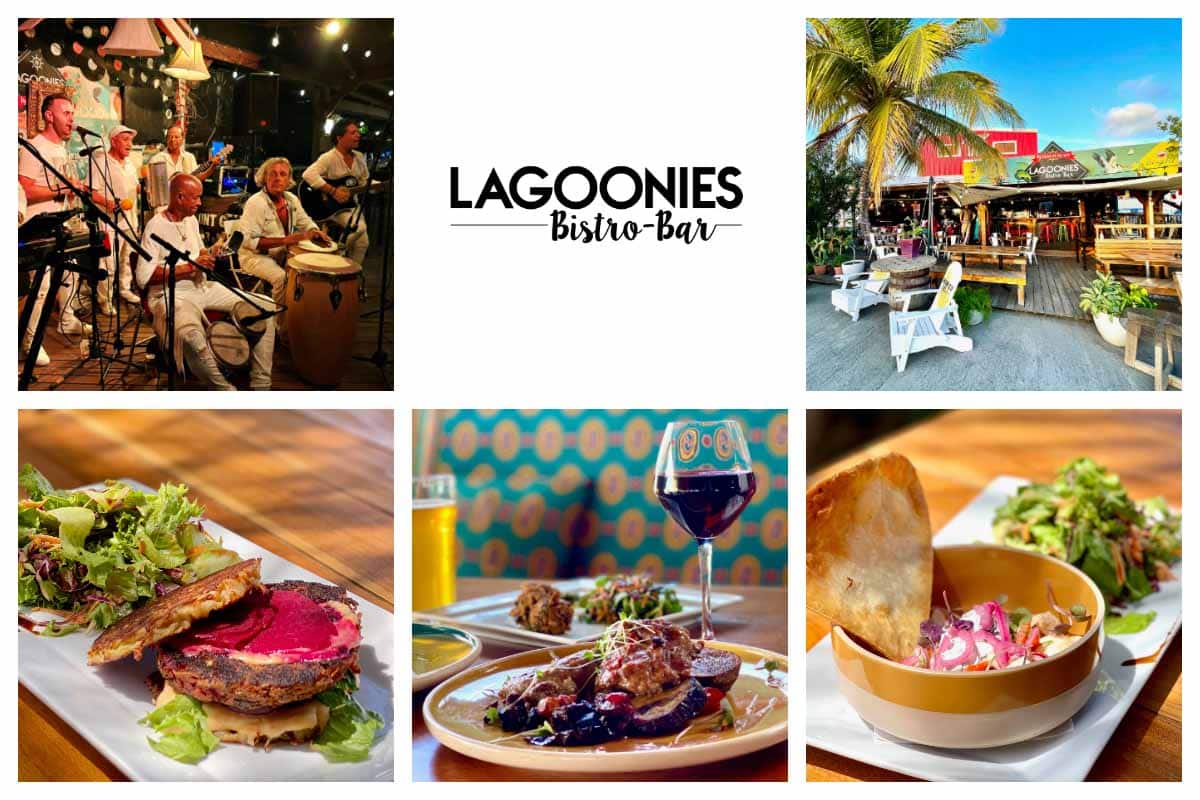 Lagoonies bistro & bar St Maarten, St Martin, SXM - Location Cole Bay - French side tastes with Dutch side friendly vibes.