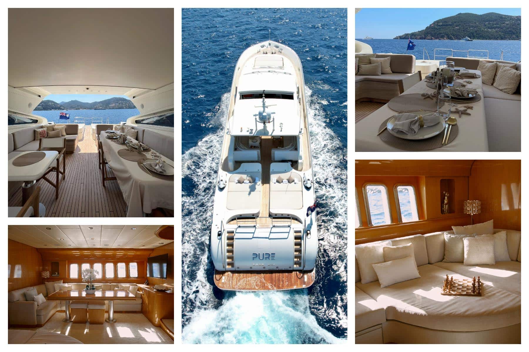 Super Yacht Pure Leopard 89FT - Inside Dining Area, Lounge Area, Inside Seating S