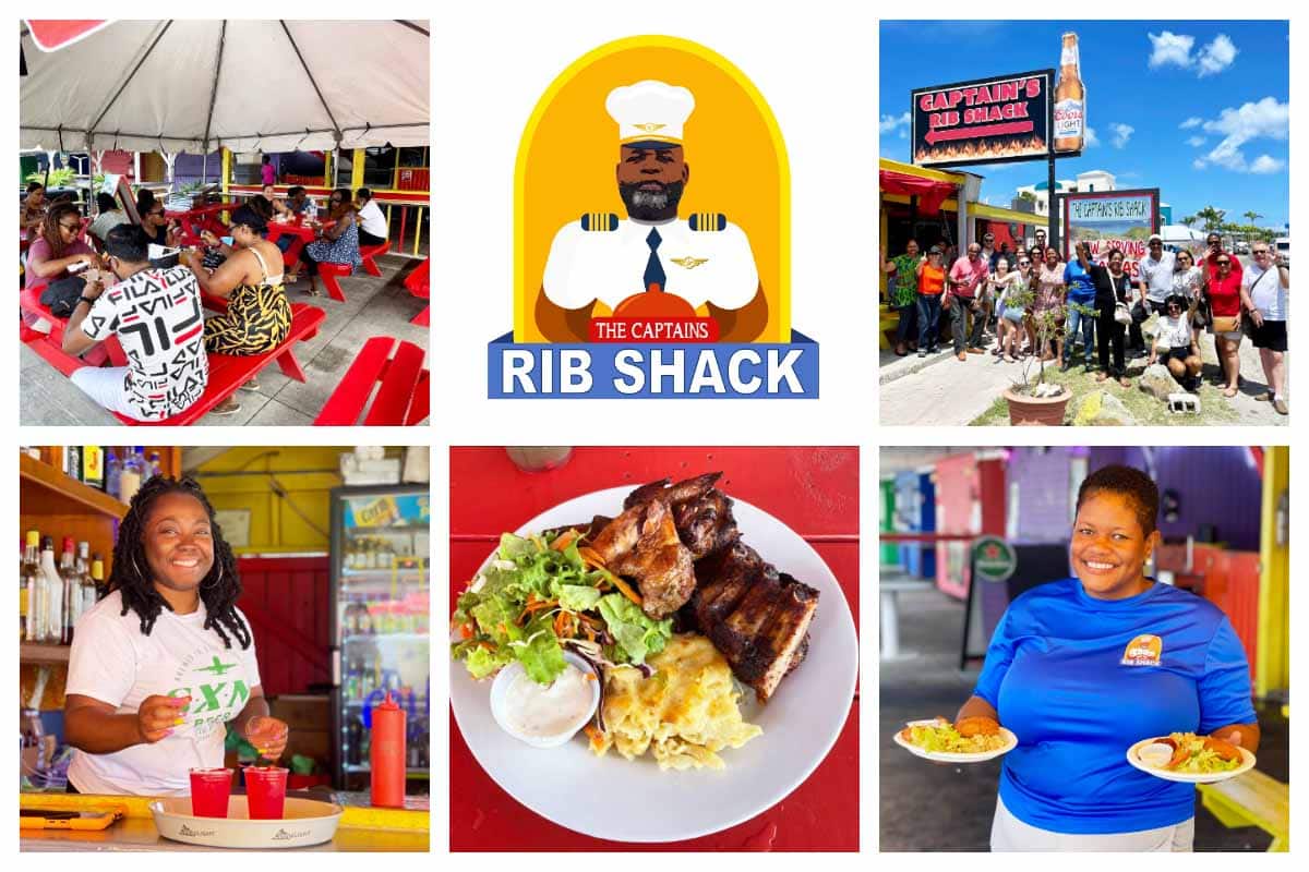 The Captains Rib Shack on Kim Sha Beach - Roadside BBQ Grill - Best Local food in Simpson Bay I