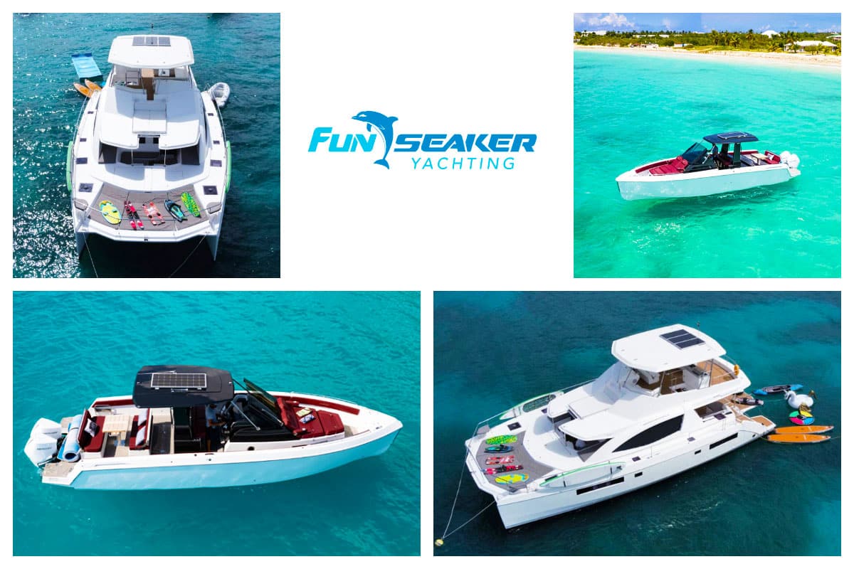 Funseaker Ýachting - Stellar Powerboat and Vogue Powercat Catamaran - Luxury boat charters