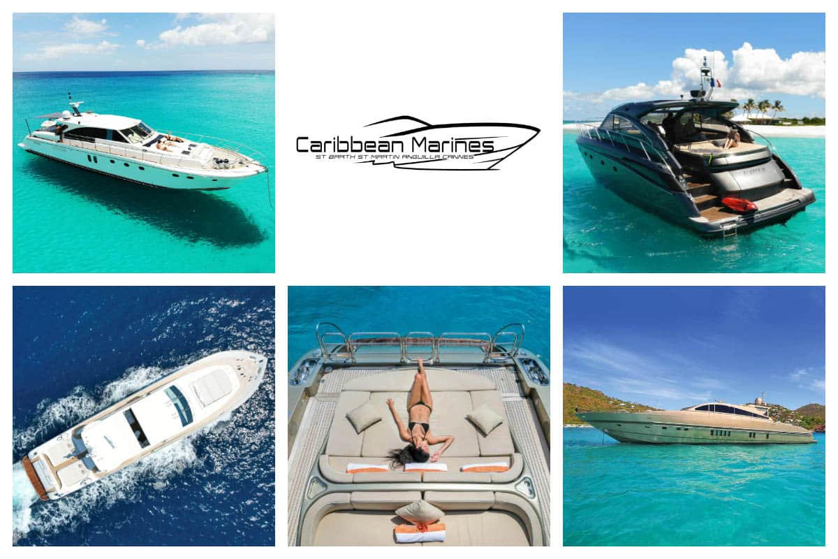 Caribbean Marines - Luxury powerboats / yacht charters St Maarten/St Martin, Anguilla, St. Barths -fleet consists of Boston Whaler 27ft, Donzi Impulse ZF 38ft, Larson 370 (40ft), Princess V45 (50ft), Princess V53 (55ft), and 71ft powerboats / luxury yachts. We Are SXM - Watersports