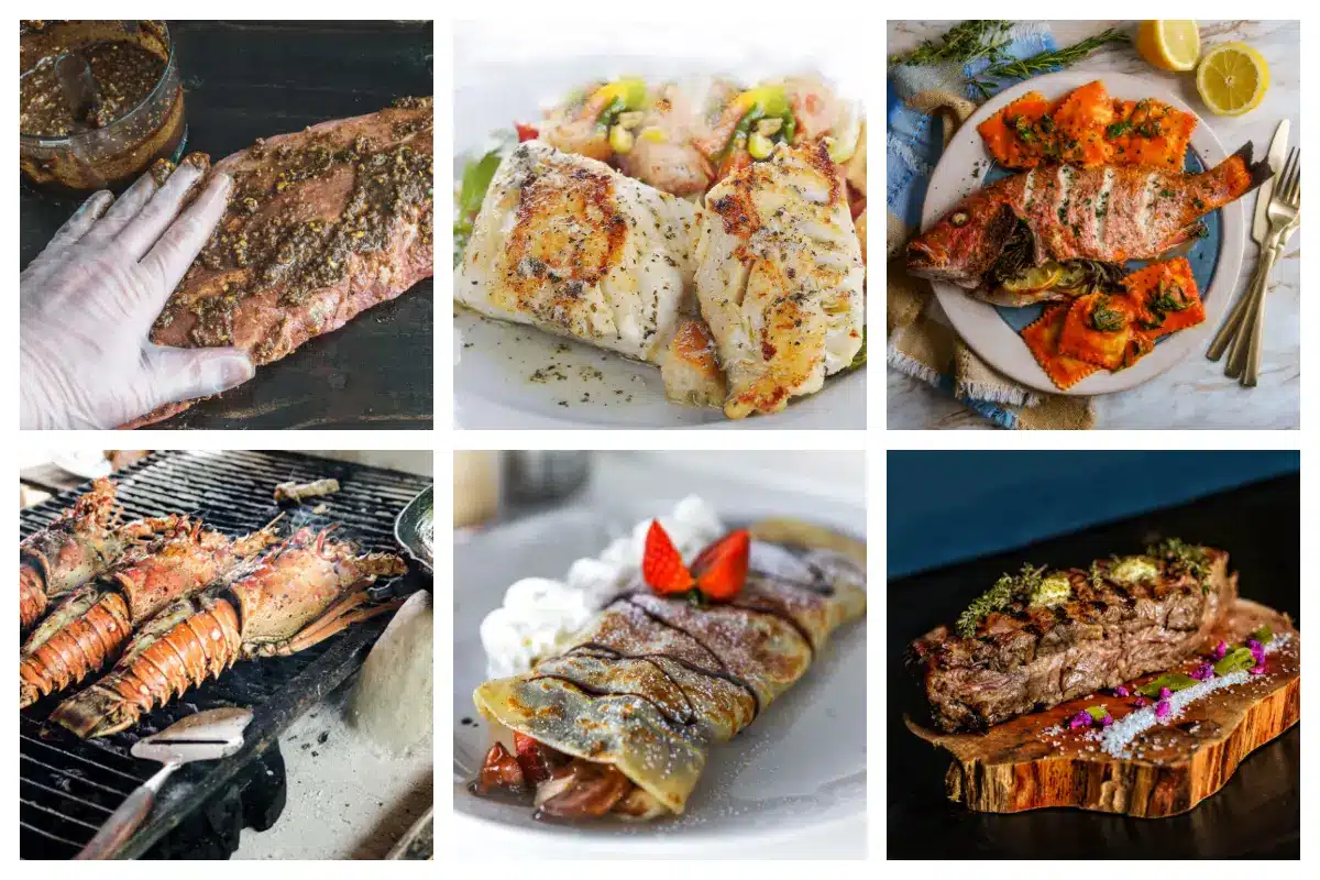 Dinner in Simpson Bay - Caribbean Local Food, French Cuisine, Fine Dining, Steakhouses, BBQ Grill, Whole Fish, Ribs, Lobster