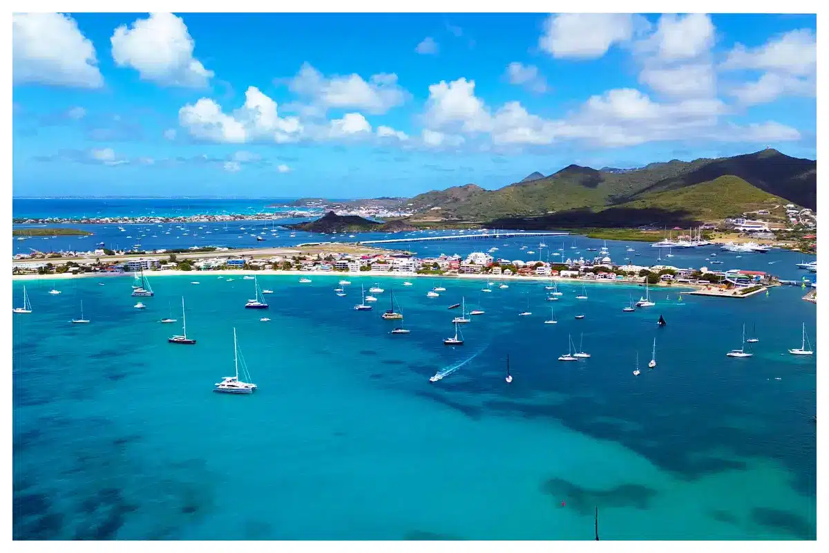 Simpson Bay Beach - The full stretch from the Bridge to the Airport