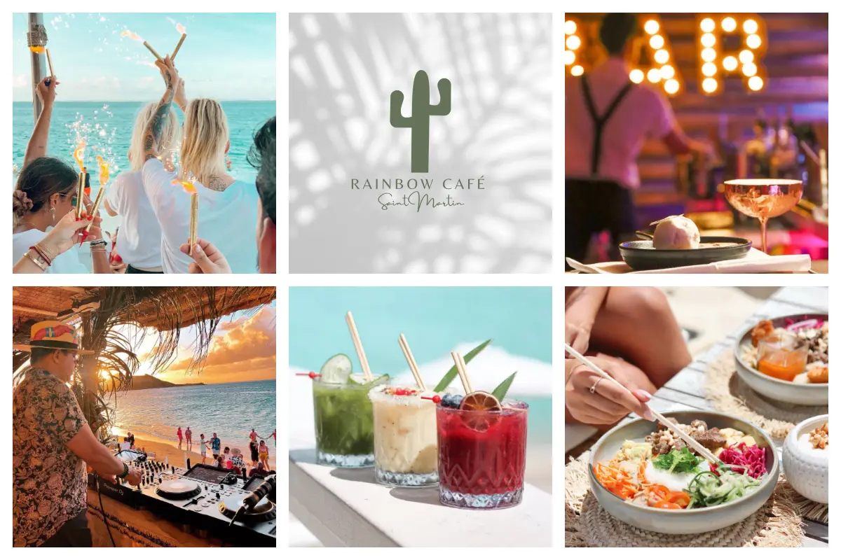 Rainbow Café - Beach Club & Rooftop Restaurant - Bar, chic interior, Breakfast, Lunch - Beach Day I