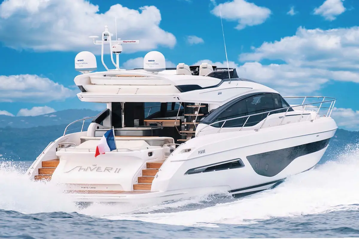 SHIVER 2 - Princess 66 FT Luxury Yacht Model 2022 - Top Deck and Backside I