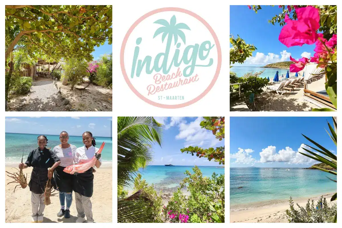 Indigo Beach Restaurant in Indigo Bay Beach - Chic atmosphere, Greenery, Beach Chairs, Lunch 