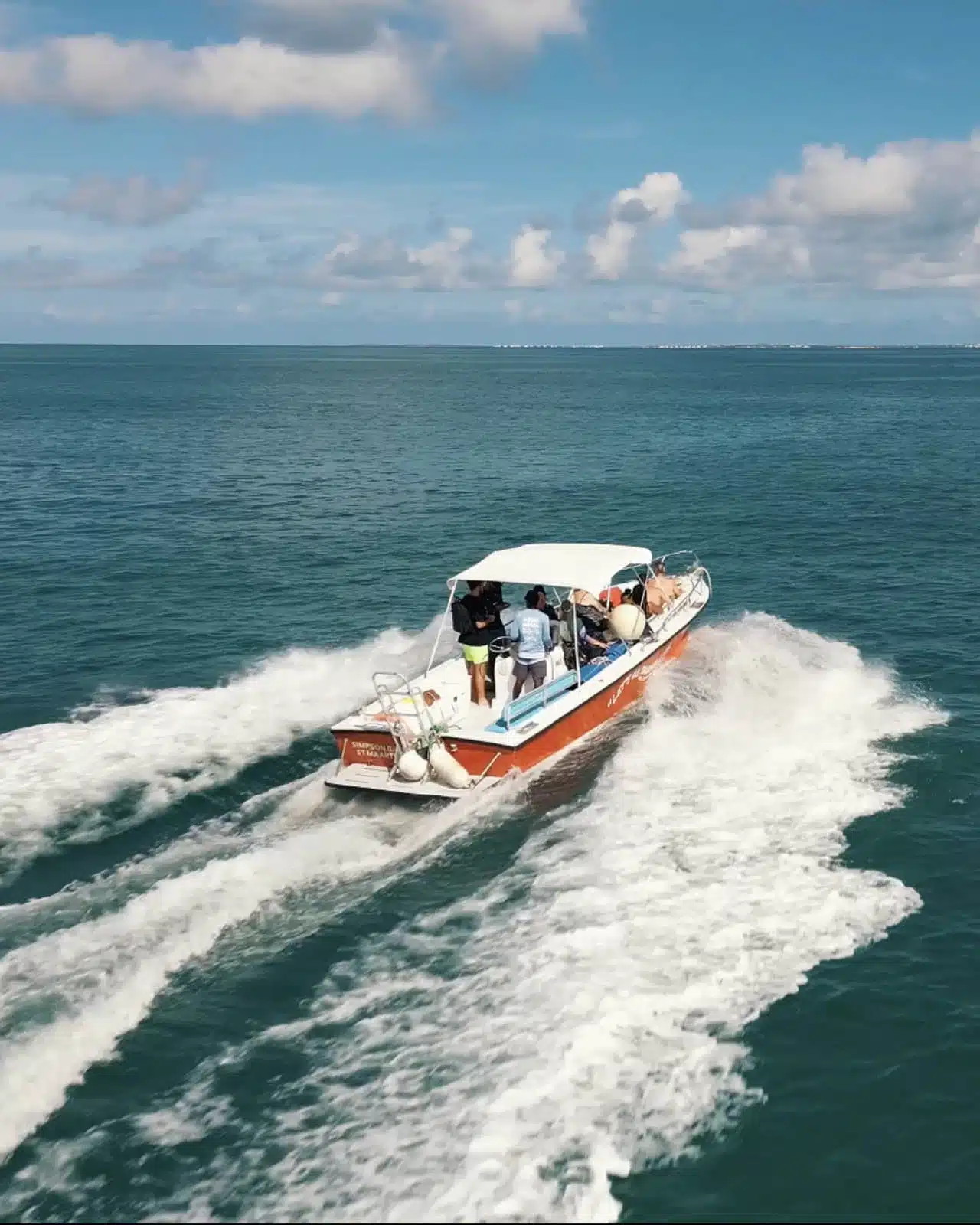 Sandol Boat, Turquoise Water, Aqua Mania, SXM