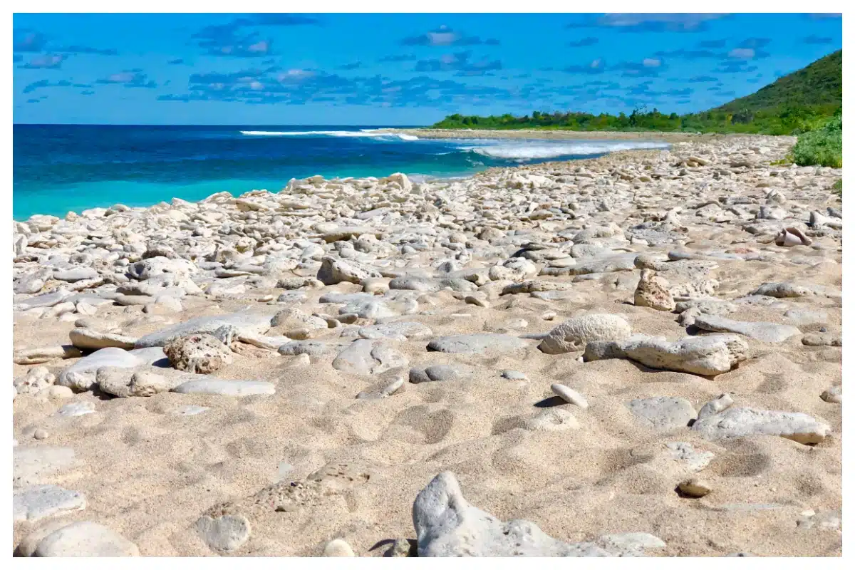 Petit Bay, white sand, turquoise water