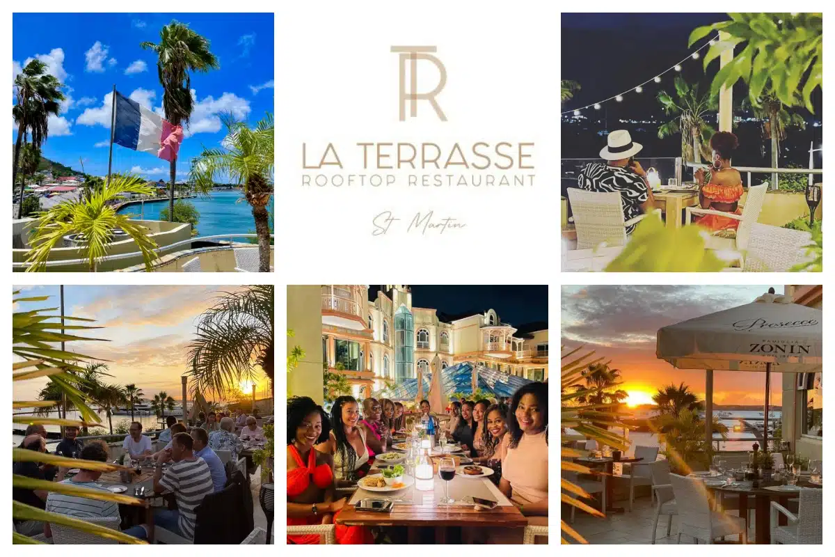 Experience unparalleled dining with breathtaking views at La Terrasse Rooftop Restaurant in Marigot - We Are! SXM – Creating Memories.