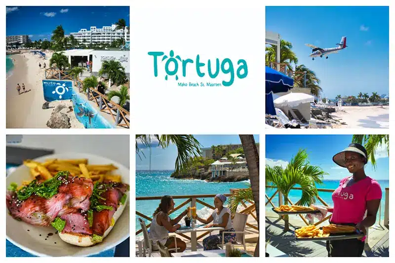 Tortuga Beach Bar & Restaurant - Maho Beach, Planespotting, Sunset View, Ocean view Dining FT