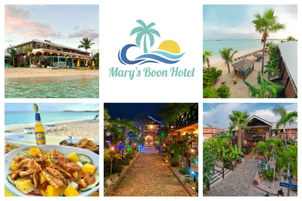 Mary's Boon Beach Plantation & Spa - Location - Boutique hotel on Simpson Bay Beach - Swimming Pool - Tropical garden - Restaurant - Bar