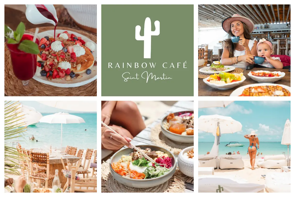 Rainbow Café Elegant Beach Bar and Restaurant in Grand Case - Beach Chic, Bali Style I