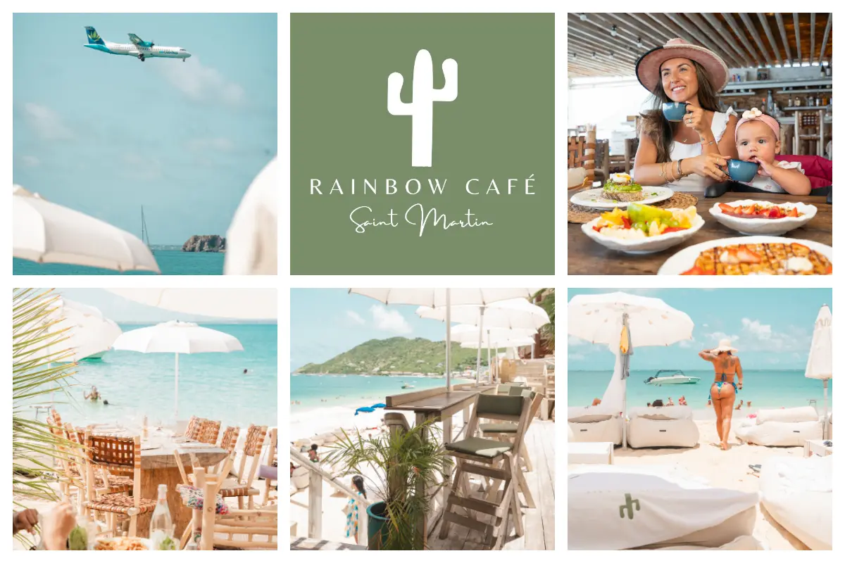 Rainbow Café - Grand Case -Beach Club & Rooftop Restaurant Bohemian chic interior