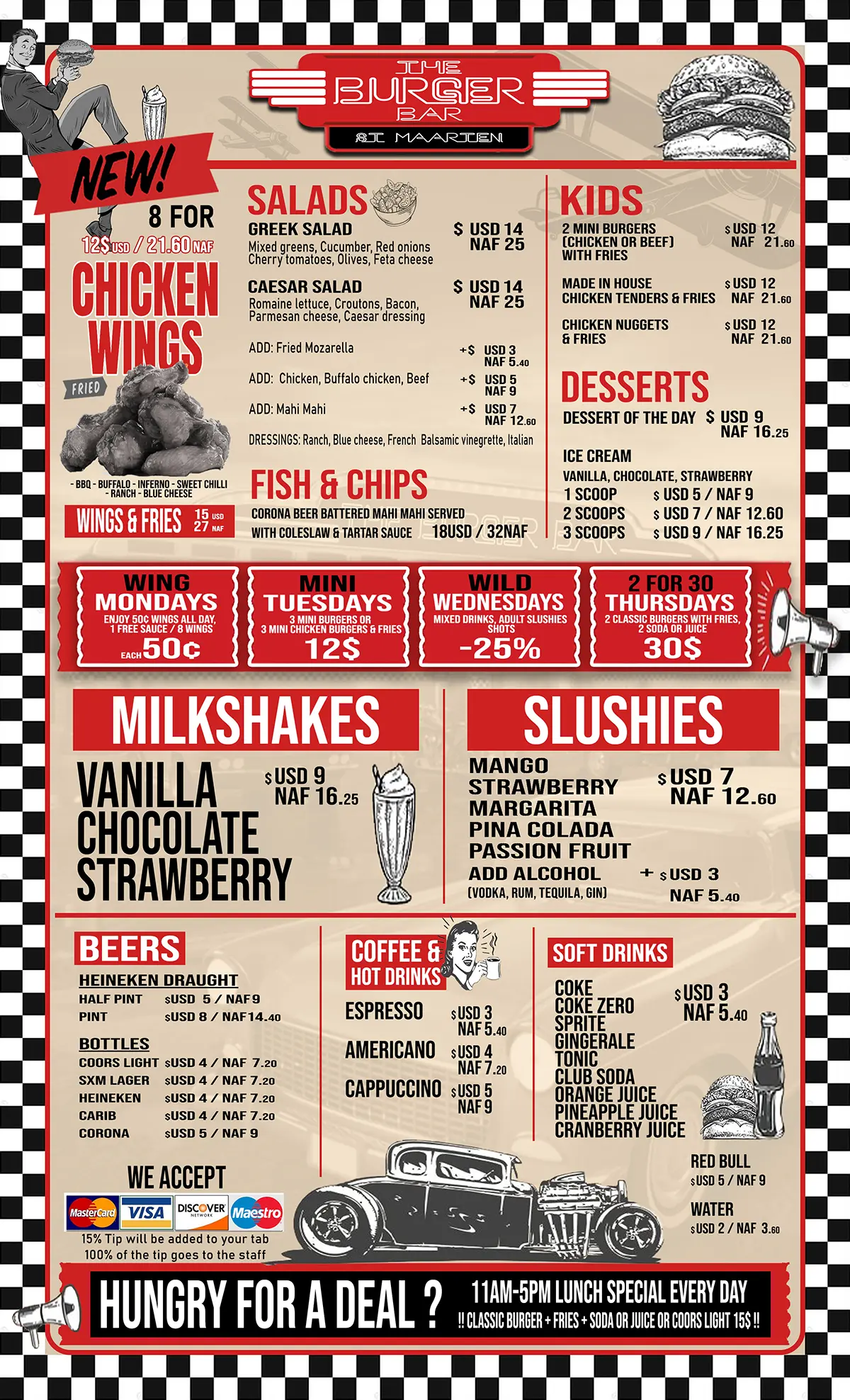 The Burger Bar - Drinks Menu 2025