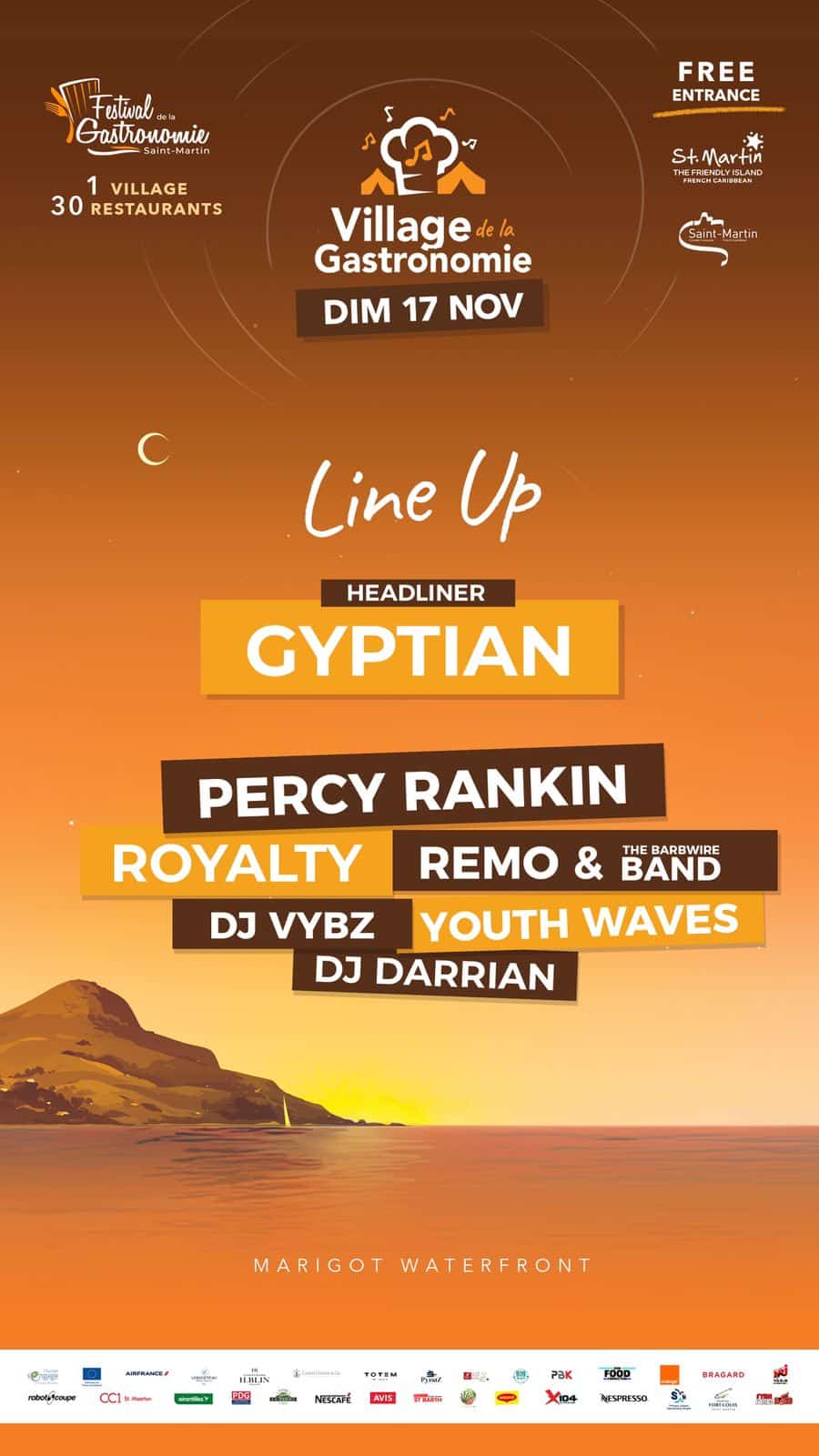 Line Up Festival de La Gastronomie Sunday - Reggae Night in Marigot